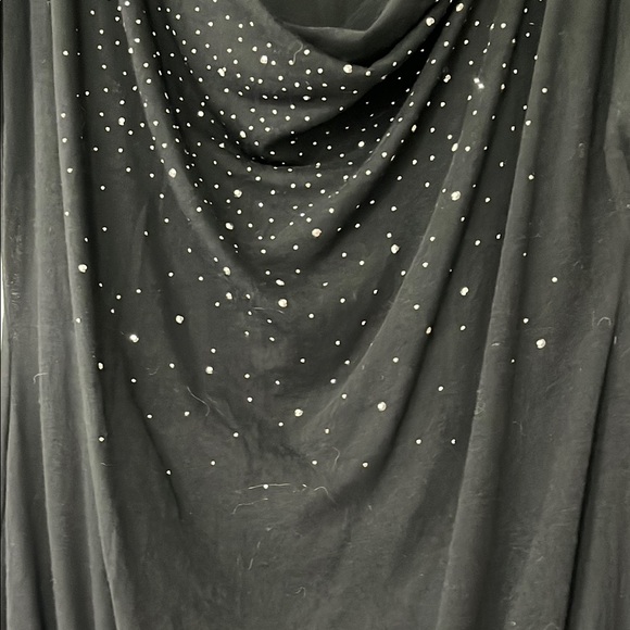 Express Black Embellished Flutter Sleeve Top - Picture 7 of 8